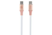 Kabel USB - GUESS Ebossed Logo USB-C / USB-C Cable 1.5m Fast Charging - Pink - 3666339171421
