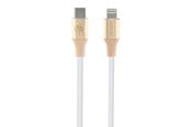 Kabel USB - GUESS Ebossed Logo USB-C / Lightning cable 1.5m fast charging - gold - 3666339171438