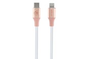 Kabel USB - GUESS Ebossed Logo USB-C / Lightning Cable 1.5m Fast Charging - Pink - 3666339171445