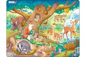 Puzzle - Larsen Puzzles "Cute Forest Animals" Jigsaw Puzzle – 29 pieces Maxi (36.5 x 28.5 cm) Podłoga - BM10