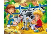 Puzzle - Larsen Puzzles Farm puzzle for children with a cow – 18 pieces Maxi (36.5 x 28.5 cm) Podłoga - BM5