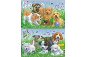 Puzzle - Larsen Puzzles Puppy Puzzle 2 assorted designs – 8 pieces Midi (28.5 cm x 18.3 cm) Podłoga - CU4
