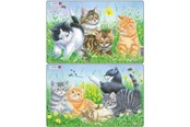 Puzzle - Larsen Puzzles Cute Kittens Puzzle 2 assorted designs – 10 pieces Midi (28.5 cm x 18.3 cm) Podłoga - CU5