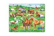 Puzzle - Larsen Puzzles Beautiful Horses Jigsaw Puzzle – 33 pieces Maxi (36.5 x 28.5 cm) Podłoga - FH50