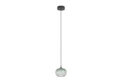 Lampy - EGLO ALAMITO LAMPA WISZĄCA Ø:200 CCT CZARNA STRUKTURA/ZIELONY/PRZEZROCZYSTY - 902576