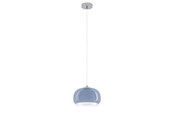Lampy - EGLO BELOMONTEJO lampa wisząca Ø:300 E27 chrom/biały/niebieski - 903014