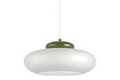 Lampy - EGLO BERARDELLI lampa wisząca Ø:320 zielony/biały - 903003