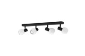 Lampy - EGLO CASTELLAZO LISTWA SPOTOWA L580 4L E14 CZARNY/BIAŁY - 902471