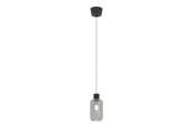 Lampy - EGLO DASMINA LAMPA WISZĄCA Ø:130 E27 CZARNA/CZARNA-TRANSP. - 903157