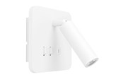 Lampy - EGLO FANZAROTTA SPOT KWADRATOWY H145 Z/ŚCIEMN.+ USB-C BIAŁY - 902165