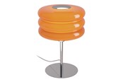 Lampy - EGLO TORTORA LAMPA STOŁOWA H300 Z WYŁ. CHROM/POMARAŃCZOWY - 903077