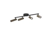 Lampy - EGLO VALPROTO LISTWA SPOTOWA L550 4L CCT CZARNY/CIEMNY BRĄZ - 902703