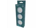 Lampy - EGLO YAMENZI oświetlenie podszafkowe na baterie Ø:68 3 szt. z wyłącznikiem IP65 srebrne - 902962