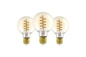 Zarówka LED - EGLO Żarówka światła LED E27 G80 BURSZTYNOWA 2200K 500LM 3SZT E27 - 113139