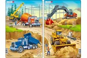 Puzzle - Larsen Puzzles Construction Jigsaw Puzzle (2 assorted designs) – 20 pieces Midi (28.5 cm x 18.3 cm) Podłoga - U4