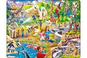 Puzzle - Larsen Puzzles Zoo Jigsaw Puzzle – 48 pieces Maxi (36.5 x 28.5 cm) Podłoga - US30