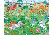 Puzzle - Larsen Puzzles Ponies Unicorns and Friends Puzzle 4 assorted designs – 11 pieces Mini (18.3 x 14.3 cm) Podłoga - V5