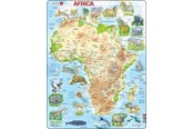 Puzzle - Larsen Puzzles Africa Topographic Map Jigsaw Puzzle – 63 pieces Maxi (36.5 x 28.5 cm) Podłoga - A22
