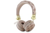 Słuchawki, zestaw słuchawkowy - GUESS Bluetooth ENC GUBH70EPOSMW Brown/Brown Peony Script Round Shape Headphones - 3666339328979