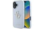 Telefon - Pokrowiec i etui - GUESS Grained Big 4G Logo Small Classic Logo case for iPhone 16 - blue - 3666339424671