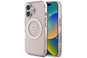 Telefon - Pokrowiec i etui - GUESS IML Metal Mountain Logo MagSafe iPhone 16 Case - Pink - 3666339434113