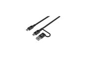 Kabel USB - SKross 2in1 Pro Cable USB-C to A Braided cable  60W 150cm - Black - 21409