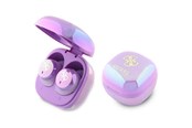 Słuchawki, zestaw słuchawkowy - GUESS 4G Printed Logo Bluetooth TWS Headphones + Docking Station - Purple - GUTWSJ144ESU