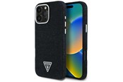 Telefon - Pokrowiec i etui - GUESS Denim Triangle Logo MagSafe iPhone 16 Pro Max Case - Black - 3666339428150