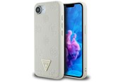 Telefon - Pokrowiec i etui - GUESS Grained Hot Stamp Peony Triangle Logo MagSafe case for iPhone 16e - beige - 3666339453329