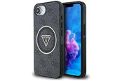 Telefon - Pokrowiec i etui - GUESS IML Metal Glitter 4G Circle Triangle MagSafe Case for iPhone 16e - Black - 3666339454098