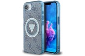 Telefon - Pokrowiec i etui - GUESS IML Metal Glitter 4G Circle Triangle MagSafe Case for iPhone 16e - Blue - 3666339454111