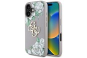 Telefon - Pokrowiec i etui - GUESS Grained Roses Big 4G Logo iPhone 16 Case - Purple - 3666339427221