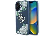 Telefon - Pokrowiec i etui - GUESS Grained Roses Big 4G logo case for iPhone 16 - blue - 3666339427375