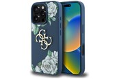 Telefon - Pokrowiec i etui - GUESS Grained Roses Big 4G logo case for iPhone 16 Pro - blue - 3666339427399