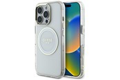 Telefon - Pokrowiec i etui - GUESS IML Metal Colored Circle Classic Logo MagSafe case for iPhone 16 Pro - white - 3666339428891