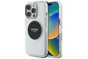 Telefon - Pokrowiec i etui - GUESS IML Metal Colored Circle Classic Logo MagSafe case for iPhone 16 Pro - black - 3666339428440