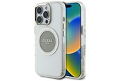 Telefon - Pokrowiec i etui - GUESS IML Metal Colored Circle Classic Logo MagSafe case for iPhone 16 Pro - gray - 3666339428747