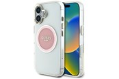 Telefon - Pokrowiec i etui - GUESS IML Metal Colored Circle Classic Logo MagSafe iPhone 16 Case - Pink - 3666339428570