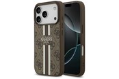 Telefon - Pokrowiec i etui - GUESS 4G Printed Stripes MagSafe case for iPhone 17 Pro - brown - 3666339491420