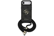 Telefon - Pokrowiec i etui - GUESS 4G Big Logo Cord Stap Crossbody Case for iPhone Air - Black - 3666339526740