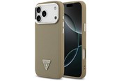 Telefon - Pokrowiec i etui - GUESS Grained Triangle Logo MagSafe case for iPhone 17 Pro Max - brown - 3666339490553