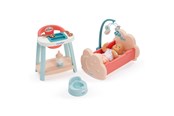 Zabawa w udawanie - Ecoiffier Bed + baby chair + doll - 1833