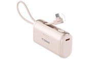 Powerbank - Torras PocketVolt 5K powerbank with built-in USB-C Cable - 22.5W PD - Gold - 5000 mAh - X00PB14001