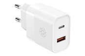 Telefon - Adapter i Ładowarka - ESSENTIALS by UPSTRÖM 30W Dual Port USB Charger USB-C & USB-A | 2 Ports - White - UA300-E