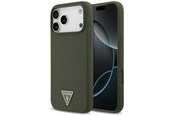 Telefon - Pokrowiec i etui - GUESS Silicone Triangle Logo MagSafe Case for iPhone 17 Pro Max - Green - 3666339517304
