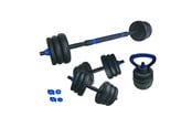 Sport i fitness - ASG Vægtsæt 30 kg. Black/Blue - ASG4520BLACKONE SIZE
