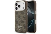 Telefon - Pokrowiec i etui - GUESS 4G Triangle Logo MagSafe case for iPhone 17 Pro - brown - 3666339517618
