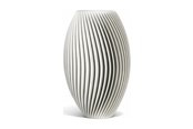 Dekoracje - Simiu - wazon LAMEL - 18 cm - Jasnoszary - 5714255019322