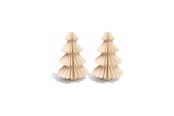 Dekoracje - Simiu - Zawieszka świąteczna - 6 cm - Choinka - Beżowy - 2 szt. - 5714255019056