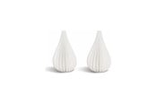 Dekoracje - Simiu - Zawieszka świąteczna - 6 cm - Kropla - Jedwabista biel - 2 szt. - 5714255018929